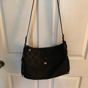 Travelon black nylon handbag with wallet